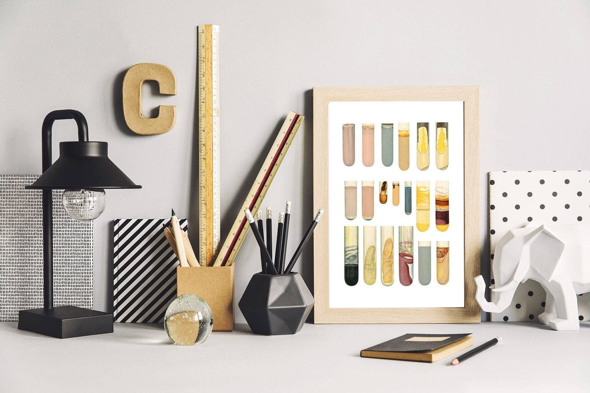 Probenröhrchen-Sammlung, Wissenschaftskunst, Wissenschaftsstudentengeschenk, Mikrobiologie, Biologiekunst, Kunstdruck, Wissenschaftsdekor, Wissenschaftsgeschenk, SKA293 - A4 Weiß 8,2 x 11,6