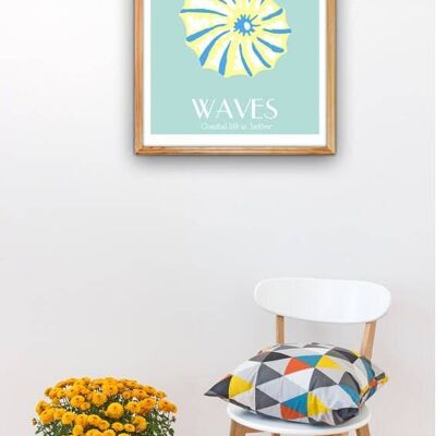 Sea Waves Shell wall art