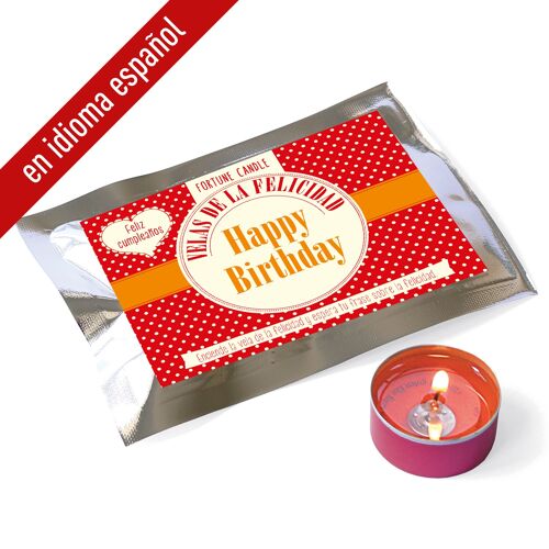 Fortune Candle / Feliz cumpleaños - Happy Birthday / Dots-ES