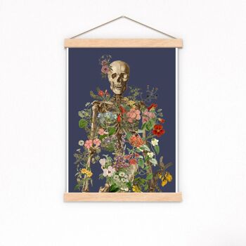 Squelette recouvert de fleurs à l'imprimé nuit profonde (sans cintre) 2