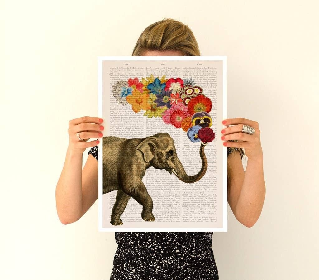 Frühlingsfest Elefant mit Blumen (ohne Aufhänger)