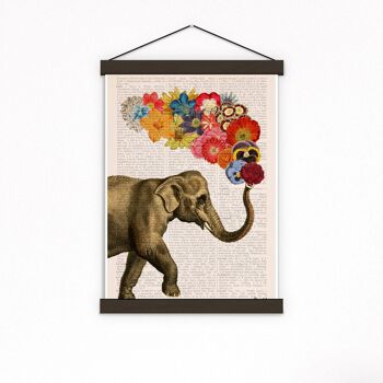 Célébration du printemps Éléphant avec fleurs (No Hanger) 2