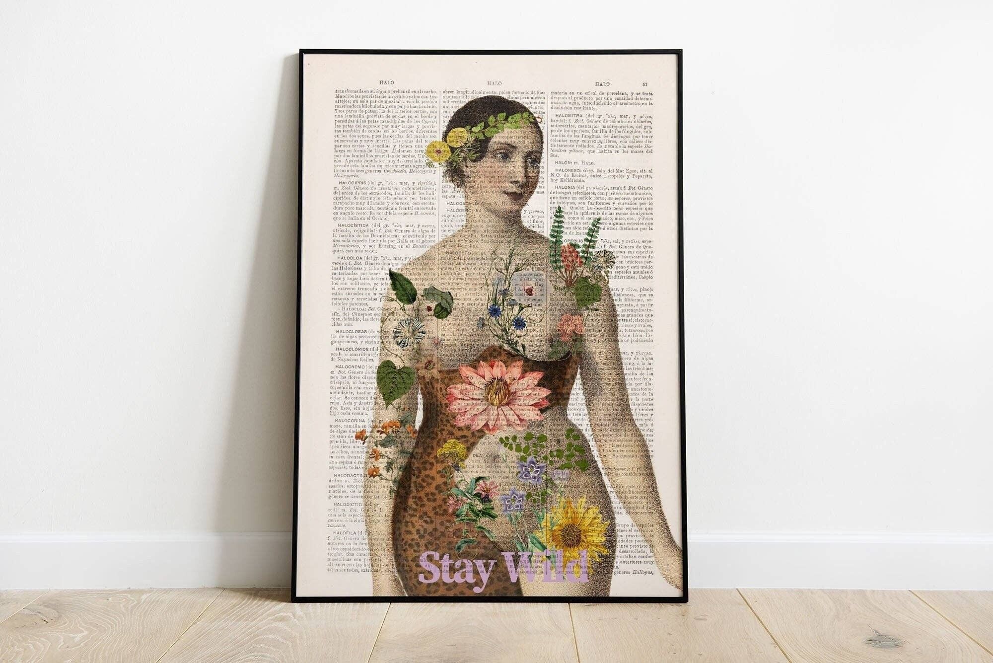 Trendige Kunst – Feministische Wandkunst – Frauenkunst – Feministische Illustration – Freundgeschenk – Kunstdruck – Stay Wild Art – Bestes Freundgeschenk – SKA296 – Weiß 8 x 10