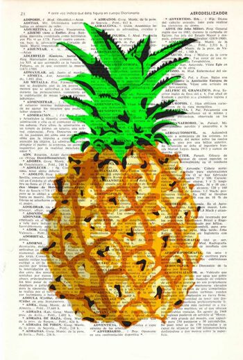 Décoration murale giclée d'ananas tropical - A5 Blanc 5,8 x 8,2 2