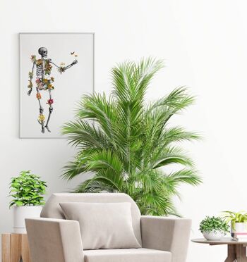 Impression de squelette de plantes tropicales - blanc 8 x 10 (sans cintre) 2