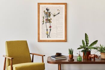 Impression de squelette de plantes tropicales - blanc 8 x 10 (sans cintre) 4