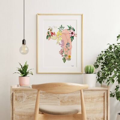 Uterus Print - A3 Poster 11.7x16.6 (No Hanger)