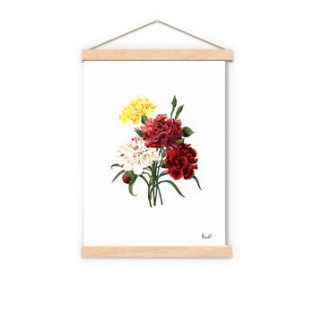Illustration vintage d'un bouquet d'oeillets - Royal 6,6 x 10,2 2