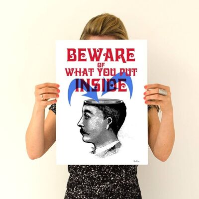 Citazione intelligente Beware of what you put inside Victorian poster - A3 White 11.7x16.5 (No Hanger)