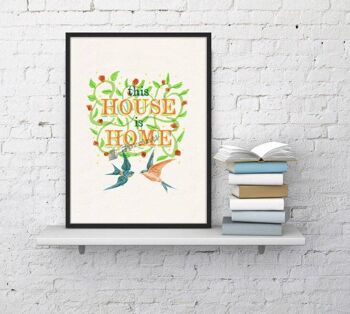 Wall Art Print Welcome Spring Poster Print, Peint à la main, Wall Art, Home Poster, Wall Decor, Home Decor, Giclee Print, Poster, TYQ025WA4 - A4 White 8.2x11.6 2