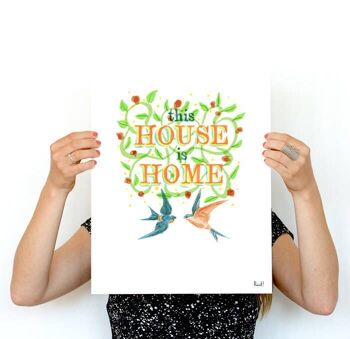 Wall Art Print Welcome Spring Poster Print, Peint à la main, Wall Art, Home Poster, Wall Decor, Home Decor, Giclee Print, Poster, TYQ025WA4 - Square 12x12 (No Hanger) 1