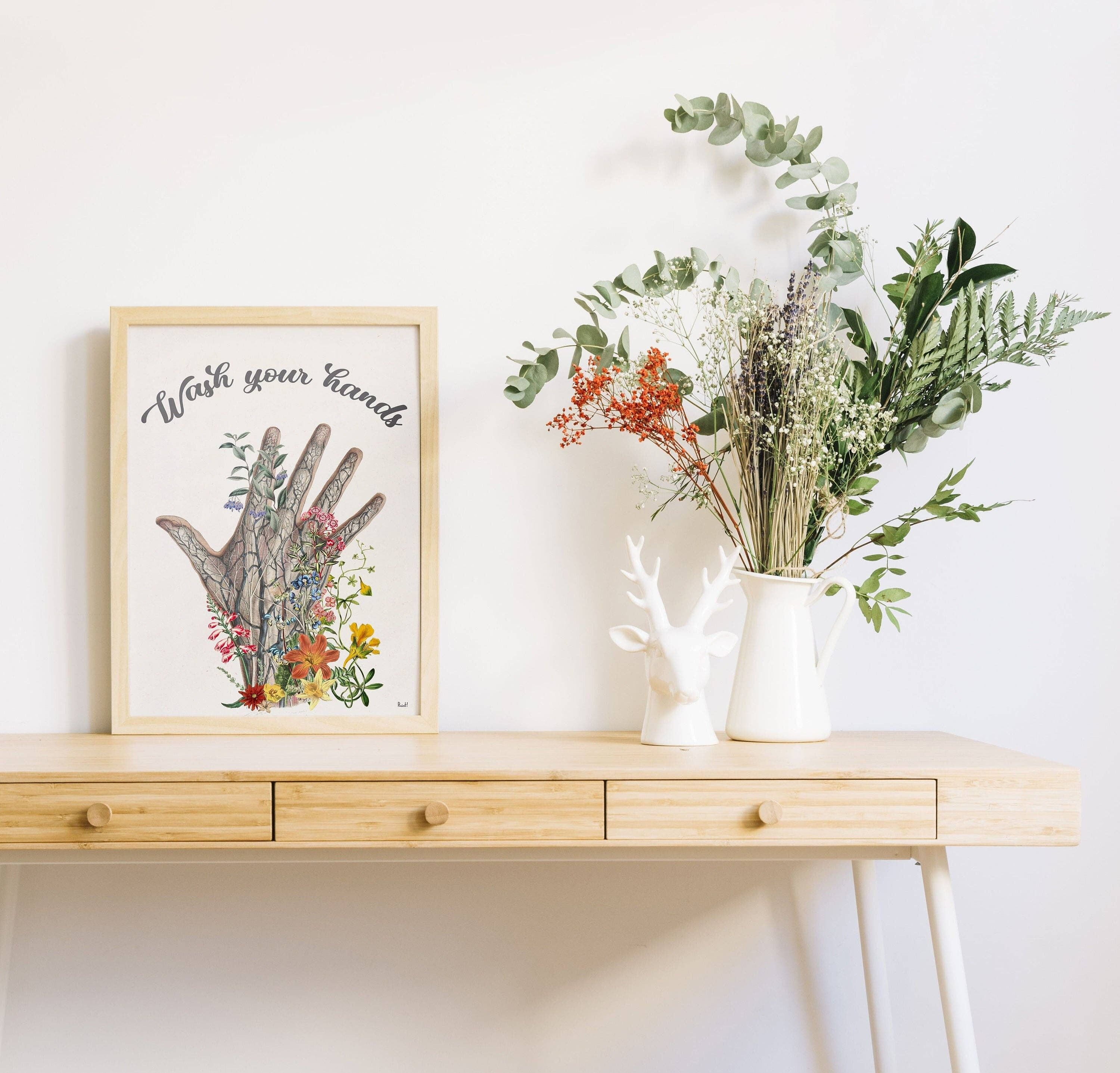 Waschen Sie Ihre Hände Schild – A5 weiß 5,8 x 8,2