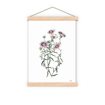 Marguerites sauvages en lilas Flower Wall art - Book Page L 8.1x12 (No Hanger) 2