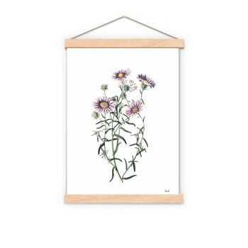 Marguerites sauvages en lilas Flower Wall art - A4 White 8.2x11.6 (No Hanger) 2