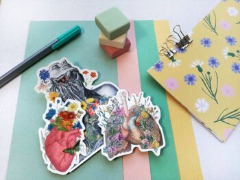 Stickers poumons fleurs sauvages 4