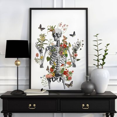 Wild Life Skelett – A3 weiß 11,7 x 16,5 (ohne Aufhänger)