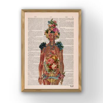 Noël Svg, Anatomie Wall Art - Fleur Squelette - Art Mural Féministe - Art Squelette Humain - Illustration Anatomie - Dictionnaire Imprimer - SKA115PA3 - Livre Page M 6.4x9.6 (Pas de Cintre) 1