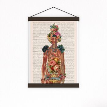 Svg de Noël, anatomie Wall Art - fleur squelette - Art mural féministe - squelette humain Art - anatomie Illustration - dictionnaire impression - SKA115PA3 - blanc 8 x 10 (sans cintre) 4