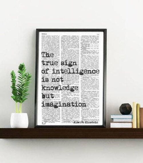 Xmas Svg, Christmas Gifts, Albert Einstein INSPIRATIONAL Quote Print, Gift, MOTIVATIONAL College Dorm Poster print Poster print TYQ006 - Book Page L 8.1x12