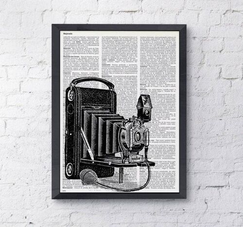 Xmas Svg, Christmas Gifts, Christmas Gifts Idea - Old Book Print Photo camera Dictionary or Encyclopedia Page Old Photo Camera Print TVH049 - Book Page M 6.4x9.6
