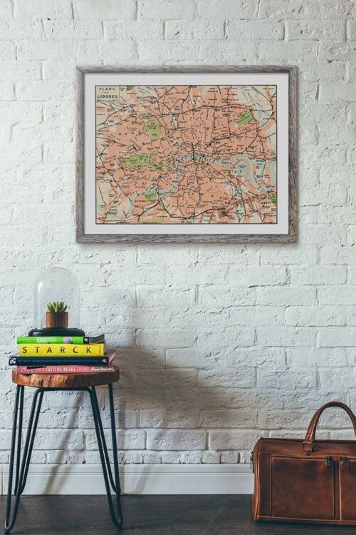 Xmas Svg, Christmas Gifts, London City Map Vintage Inspired Poster, London Map Poster, Wall Art, Wall Decor, Vintage City Map TVH236WA3 (No Hanger)