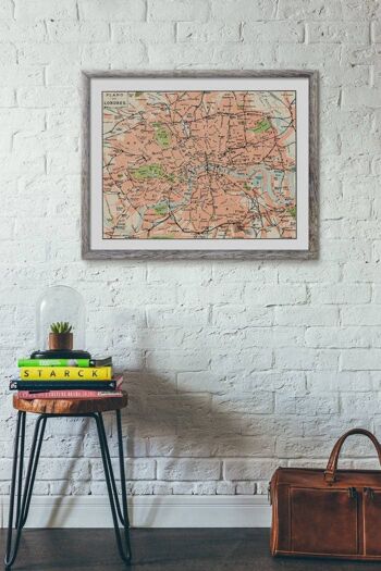 Svg de Noël, cadeaux de Noël, London City Map Vintage Inspired Poster, London Map Poster, Wall Art, Wall Decor, Vintage City Map TVH236WA3 (No Hanger) 1