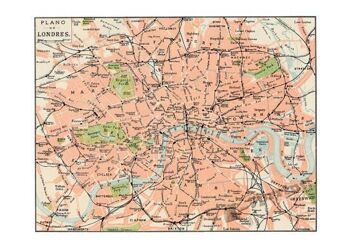 Svg de Noël, cadeaux de Noël, London City Map Vintage Inspired Poster, London Map Poster, Wall Art, Wall Decor, Vintage City Map TVH236WA3 (No Hanger) 4