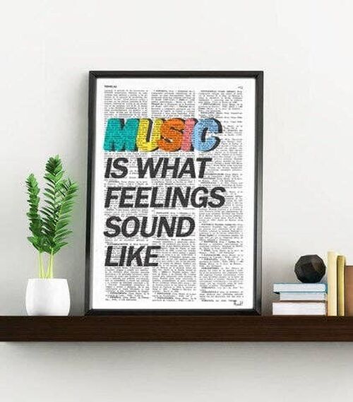 Xmas Svg, Christmas Gifts, Music Color Music Wall Art, Music Art Music Poster, Gift for Music Lover Him, Music Room Decor Rock n Roll TYQ001 - Book Page M 6.4x9.6