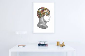 Noël Svg, Noël Svg, Nature du cerveau. Nature Collage - Anatomie Art - Brain Medical Art Print - Wall Art - Anatomie Print - SKA252WA3 - A4 Blanc 8.2x11.6 2