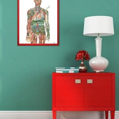 Xmas Svg, Regalo per lui, Wall art print Sii dentro di me collage anatomico. Regalo per studenti di medicina. Wall Decor Art, Decor SKA241 - Pagina del libro L 8,1x12 (senza gancio)