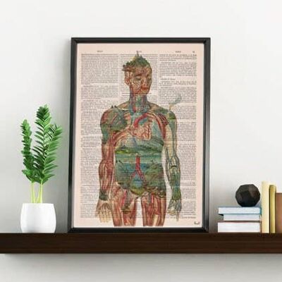 Xmas Svg, Gift for him, Wall art print Be inside of me anatomical collage. Medicine student gift. Wall Decor Art, Decor SKA241 - A4 White 8.2x11.6
