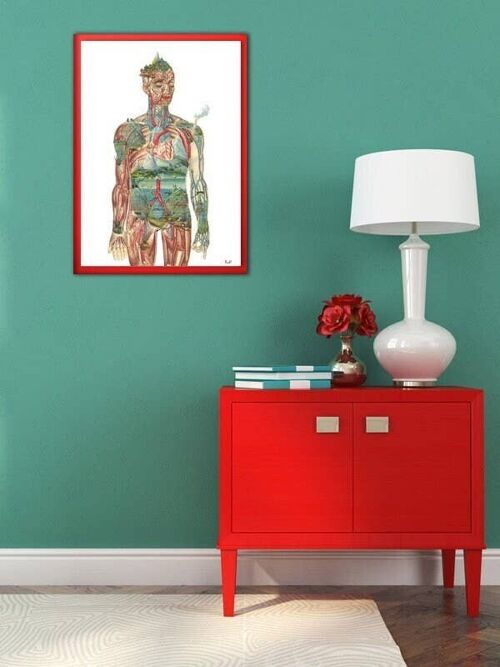 Xmas Svg, Gift for him, Wall art print Be inside of me anatomical collage. Medicine student gift. Wall Decor Art, Decor SKA241 - White 8x10 (No Hanger)