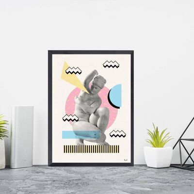 Xmas Svg, Greek torso Statue. Revised Classical art print- Statues art- Classic modern Art- Minimal Art print- Women Nude art print- SKA264 - A4 White 8.2x11.6