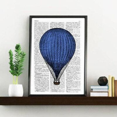 Xmas Svg, Welcome Spring Blue Balloon Vintage Book Print Dictionary o Encyclopedia Page Print-Book Print on Vintage Book Art TVH078 - Book Page M 6.4x9.6