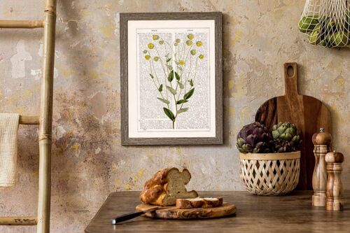 Yellow Wild Flowers Print - White 8x10 (No Hanger)