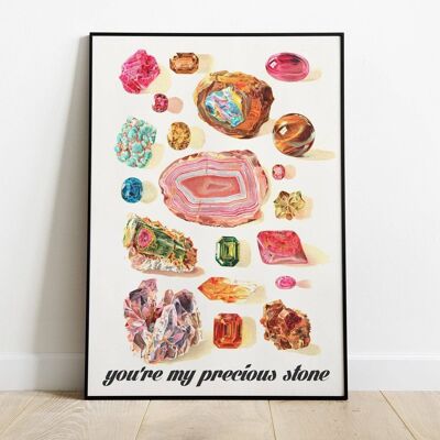 You Are My Precious Stone Print - A5 White 5.8x8.2 (No Hanger)