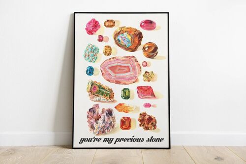 You Are My Precious Stone Print - White 8x10 (No Hanger)