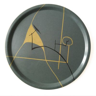 Paper cutting tray - yellow-black