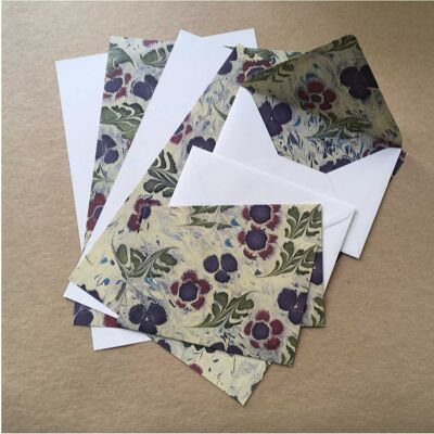 Stationery small flower violet