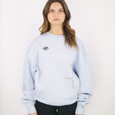 HeatWaves© 'FYW' - Baby Blue Oversized Sweatshirt