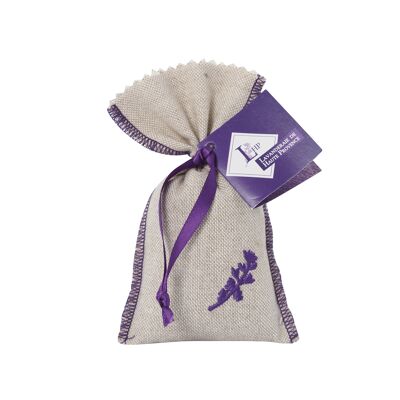 Sachet of Lavender and Lavandin flowers 18grs embroidered
