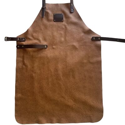 Ranch brown leather apron