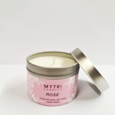 Rose Scented Soy Wax Candle