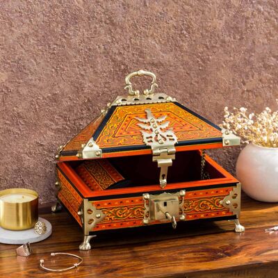 Nettur Petti Red Wooden Jewellery Box