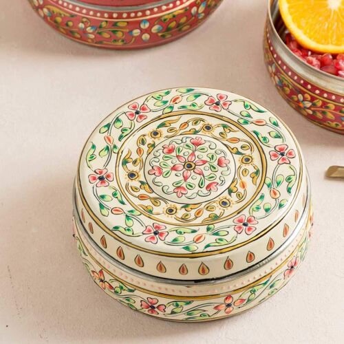 Decorative Tiffin Box - Single Tier (TIF-BOX-SIN-TIE-DRED)