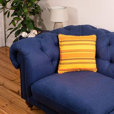 Tufted Cushion Cover - Orange Stripe