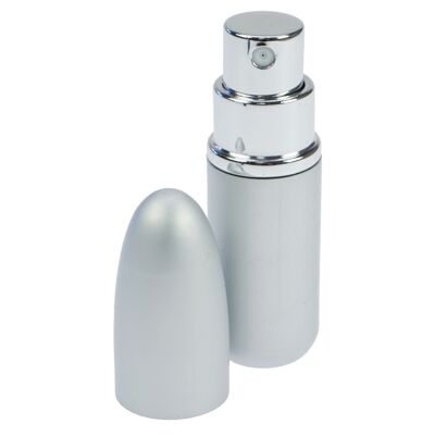 Atomizador de bolsillo, aluminio, plateado, para 4 ml, altura: 7,5 cm