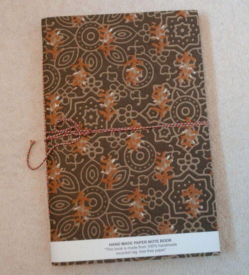 Colourful Patterened Handmade Paper Notebook