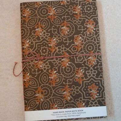 Colourful Patterened Handmade Paper Notebook