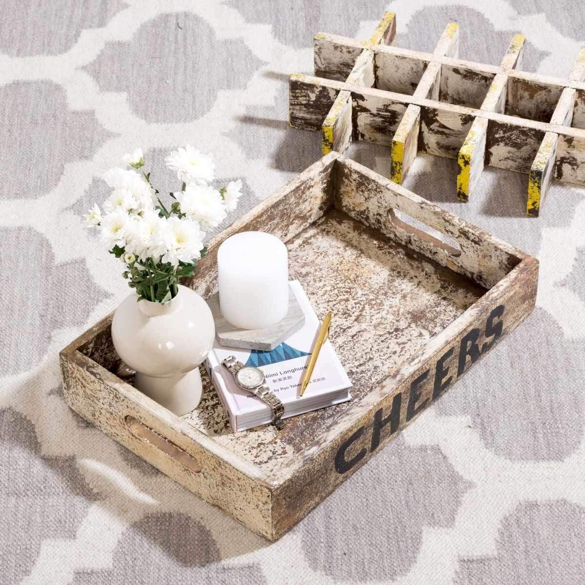 Rustikales Holztablett 'Kadak'